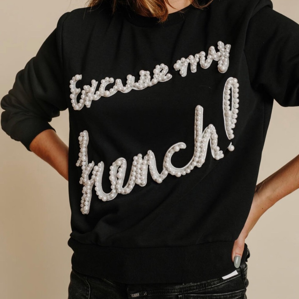 Black endless rose sweatshirt